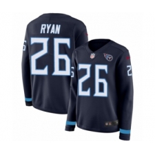 Women's Nike Tennessee Titans #26 Logan Ryan Limited Navy Blue Therma Long Sleeve NFL Jersey