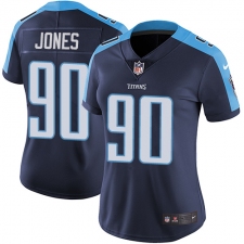 Women's Nike Tennessee Titans #90 DaQuan Jones Elite Navy Blue Alternate NFL Jersey