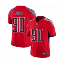 Youth Tennessee Titans #90 DaQuan Jones Limited Red Inverted Legend Football Jersey