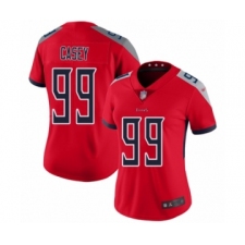Women's Tennessee Titans #99 Jurrell Casey Limited Red Inverted Legend Football Jersey