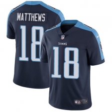 Men's Nike Tennessee Titans #18 Rishard Matthews Navy Blue Alternate Vapor Untouchable Limited Player NFL Jersey