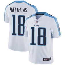 Men's Nike Tennessee Titans #18 Rishard Matthews White Vapor Untouchable Limited Player NFL Jersey