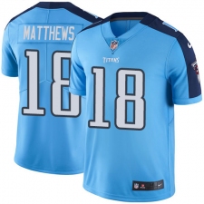 Youth Nike Tennessee Titans #18 Rishard Matthews Elite Light Blue Team Color NFL Jersey