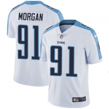 Men's Nike Tennessee Titans #91 Derrick Morgan White Vapor Untouchable Limited Player NFL Jersey