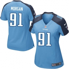Women's Nike Tennessee Titans #91 Derrick Morgan Game Light Blue Team Color NFL Jersey