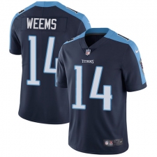 Youth Nike Tennessee Titans #14 Eric Weems Navy Blue Alternate Vapor Untouchable Limited Player NFL Jersey