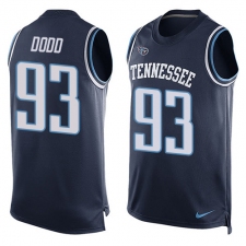 Men's Nike Tennessee Titans #93 Kevin Dodd Limited Navy Blue Player Name & Number Tank Top NFL Jersey