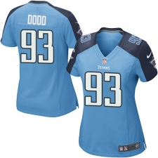 Women's Nike Tennessee Titans #93 Kevin Dodd Game Light Blue Team Color NFL Jersey