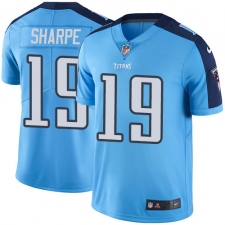 Youth Nike Tennessee Titans #19 Tajae Sharpe Elite Light Blue Team Color NFL Jersey