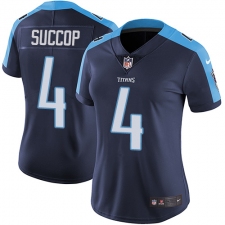 Women's Nike Tennessee Titans #4 Ryan Succop Elite Navy Blue Alternate NFL Jersey