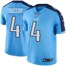 Youth Nike Tennessee Titans #4 Ryan Succop Elite Light Blue Team Color NFL Jersey