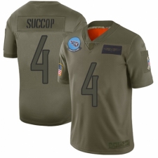 Youth Tennessee Titans #4 Ryan Succop Limited Camo 2019 Salute to Service Football Jersey