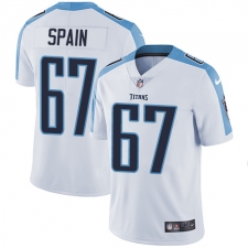 Youth Nike Tennessee Titans #67 Quinton Spain Elite White NFL Jersey