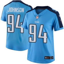 Women's Nike Tennessee Titans #94 Austin Johnson Light Blue Team Color Vapor Untouchable Limited Player NFL Jersey