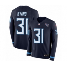 Men's Nike Tennessee Titans #31 Kevin Byard Limited Navy Blue Therma Long Sleeve NFL Jersey
