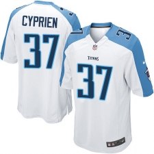 Men's Nike Tennessee Titans #37 Johnathan Cyprien Game White NFL Jersey