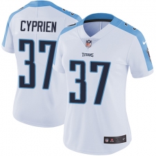 Women's Nike Tennessee Titans #37 Johnathan Cyprien Elite White NFL Jersey