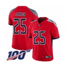 Men's Tennessee Titans #25 Adoree' Jackson Limited Red Inverted Legend 100th Season Football Jersey