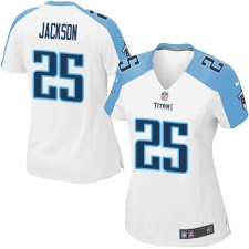 Women's Nike Tennessee Titans #25 Adoree' Jackson Game White NFL Jersey