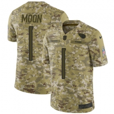Men's Nike Tennessee Titans #1 Warren Moon Limited Camo 2018 Salute to Service NFL Jersey
