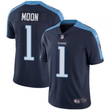 Men's Nike Tennessee Titans #1 Warren Moon Navy Blue Alternate Vapor Untouchable Limited Player NFL Jersey