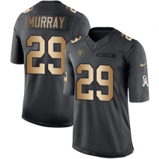 Men's Nike Tennessee Titans #29 DeMarco Murray Limited Black/Gold Salute to Service NFL Jersey