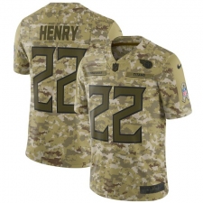 Men's Nike Tennessee Titans #22 Derrick Henry Limited Camo 2018 Salute to Service NFL Jersey