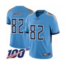 Men's Tennessee Titans #82 Delanie Walker Light Blue Alternate Vapor Untouchable Limited Player 100th Season Football Jersey