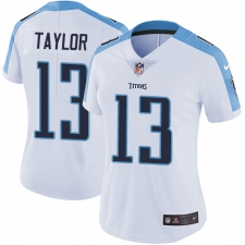 Women's Nike Tennessee Titans #13 Taywan Taylor Elite White NFL Jersey