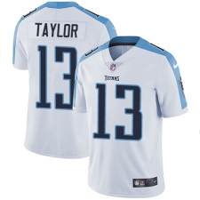 Youth Nike Tennessee Titans #13 Taywan Taylor Elite White NFL Jersey