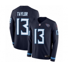 Youth Nike Tennessee Titans #13 Taywan Taylor Limited Navy Blue Therma Long Sleeve NFL Jersey