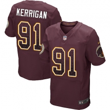 Men's Nike Washington Redskins #91 Ryan Kerrigan Elite Burgundy Red Alternate Drift Fashion NFL Jersey