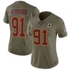 Women's Nike Washington Redskins #91 Ryan Kerrigan Limited Olive 2017 Salute to Service NFL Jersey