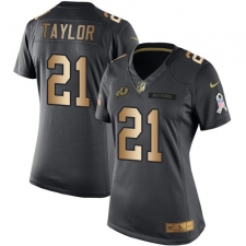 Women's Nike Washington Redskins #21 Sean Taylor Limited Black/Gold Salute to Service NFL Jersey