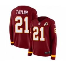 Women's Nike Washington Redskins #21 Sean Taylor Limited Burgundy Therma Long Sleeve NFL Jersey