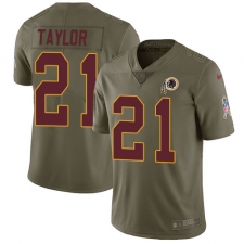Youth Nike Washington Redskins #21 Sean Taylor Limited Olive 2017 Salute to Service NFL Jersey