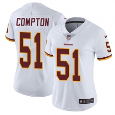 Women's Nike Washington Redskins #51 Will Compton Elite White NFL Jersey