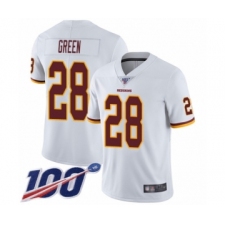 Men's Washington Redskins #28 Darrell Green White Vapor Untouchable Limited Player 100th Season Football Jersey