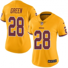 Women's Nike Washington Redskins #28 Darrell Green Limited Gold Rush Vapor Untouchable NFL Jersey
