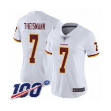 Women's Washington Redskins #7 Joe Theismann White Vapor Untouchable Limited Player 100th Season Football Jersey
