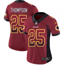 Women's Nike Washington Redskins #25 Chris Thompson Limited Red Rush Drift Fashion NFL Jersey