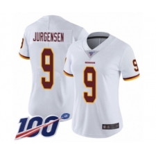 Women's Washington Redskins #9 Sonny Jurgensen White Vapor Untouchable Limited Player 100th Season Football Jersey