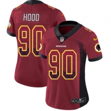 Women's Nike Washington Redskins #90 Ziggy Hood Limited Red Rush Drift Fashion NFL Jersey