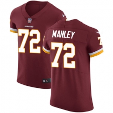 Men's Nike Washington Redskins #72 Dexter Manley Elite Burgundy Red Team Color NFL Jersey