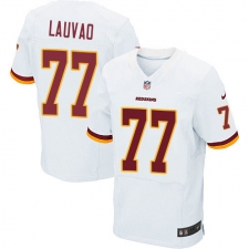 Men's Nike Washington Redskins #77 Shawn Lauvao Elite White NFL Jersey