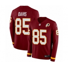 Youth Nike Washington Redskins #85 Vernon Davis Limited Burgundy Therma Long Sleeve NFL Jersey