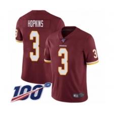 Youth Washington Redskins #3 Dustin Hopkins Burgundy Red Team Color Vapor Untouchable Limited Player 100th Season Football Jersey