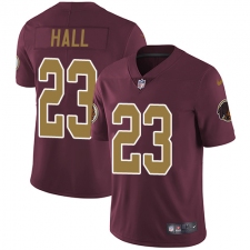 Youth Nike Washington Redskins #23 DeAngelo Hall Burgundy Red/Gold Number Alternate 80TH Anniversary Vapor Untouchable Limited Player NFL Jersey