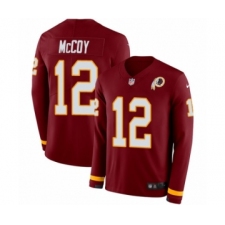 Men's Nike Washington Redskins #12 Colt McCoy Limited Burgundy Therma Long Sleeve NFL Jersey