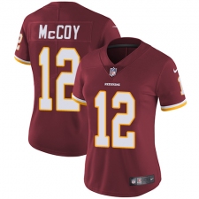 Women's Nike Washington Redskins #12 Colt McCoy Elite Burgundy Red Team Color NFL Jersey